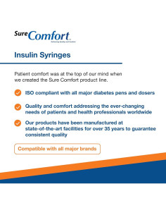 Jeringas de Insulina U-100 28G 12.7mm 1/2cc Caja 100 2