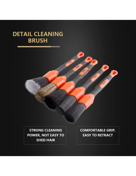 Juego de Cepillos para Detalle de Automóviles SPTA 5 Piezas