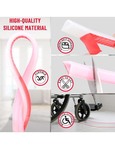 Umbral de Ducha Hzetuu 99cm Silicona Impermeable Autoadhesivo