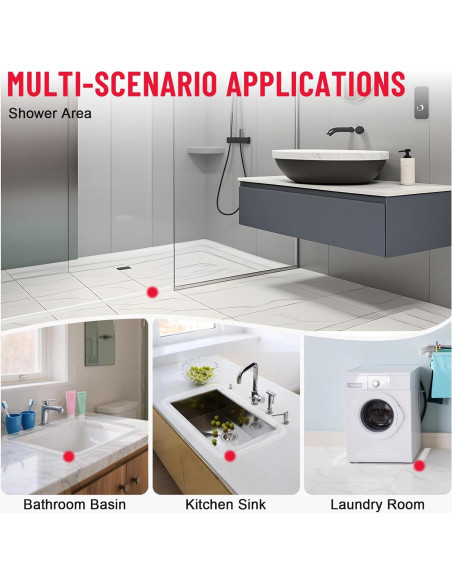 Umbral de Ducha Hzetuu 99cm Silicona Impermeable Autoadhesivo