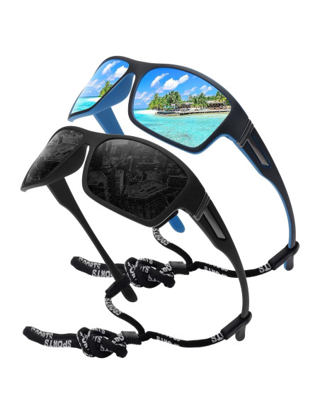 Gafas de sol polarizadas STORYCOAST 2 unidades con marco irrompible Gafas de sol polarizadas STORYCOAST 2 unidades con marco irrompible