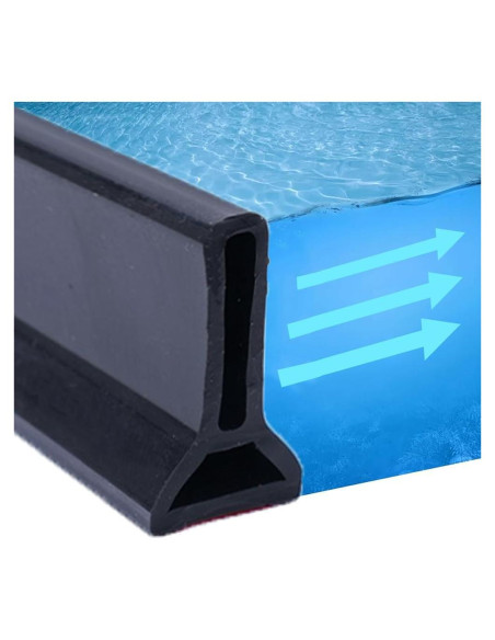 Dique de Ducha Plegable MVUENLEYOG 99 cm Negro Silicona