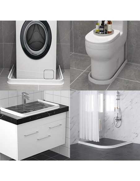 Dique de Ducha Plegable MVUENLEYOG 99 cm Negro Silicona