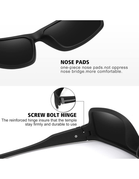 Gafas de sol polarizadas STORYCOAST 2 unidades con marco irrompible Gafas de sol polarizadas STORYCOAST 2 unidades con marco irrompible