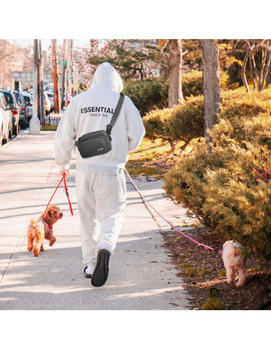 Bolsa de Entrenamiento para Perros Runlight G178 Crossbody Negra