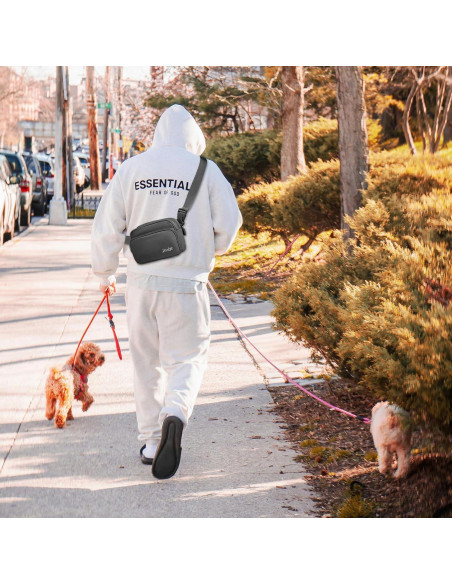 Bolsa de Entrenamiento para Perros Runlight G178 Crossbody Negra