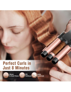 Plancha de Rizar 5 en 1 BESTOPE PRO 3 Barriles 21.6 cm 2