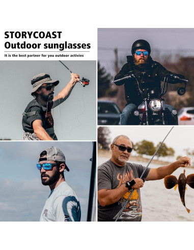 Gafas de sol polarizadas STORYCOAST 2 unidades con marco irrompible