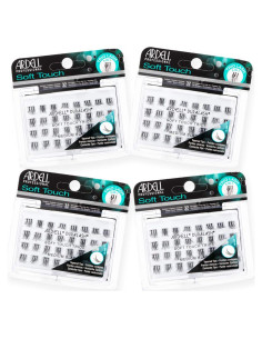Pestañas Postizas Ardell Soft Touch Trios Negras Medianas 4 Pzas