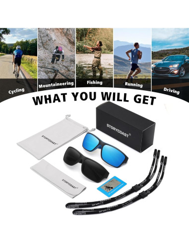 Gafas de sol polarizadas STORYCOAST 2 unidades con marco irrompible