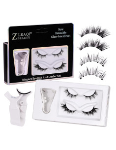 Pestañas Magnéticas ZJDZ 2 Pares con Aplicador, Reutilizables