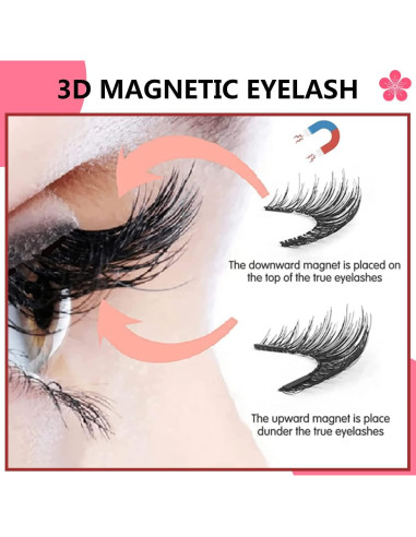 Pestañas Magnéticas Reutilizables HANWUDI - Kit 4 Estilos Naturales