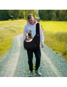 Bolsa Transportín para Mascotas Pequeñas FDJASGY Negra 2