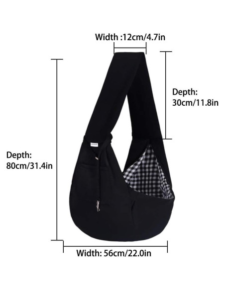 Bolsa Transportín para Mascotas Pequeñas FDJASGY Negra