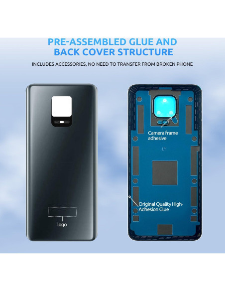 Reemplazo Cristal Trasero Xiaomi Redmi Note 9 Pro Azul
