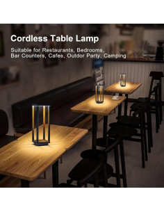 Lámpara de Mesa Inalámbrica Halostorms TBL054 Recargable IP55 2