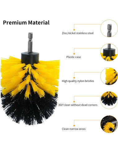 Juego de 7 Accesorios de Limpieza para Taladro ETOUPA