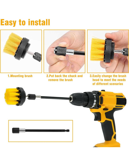 Juego de 7 Accesorios de Limpieza para Taladro ETOUPA