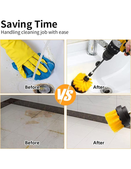 Juego de 7 Accesorios de Limpieza para Taladro ETOUPA