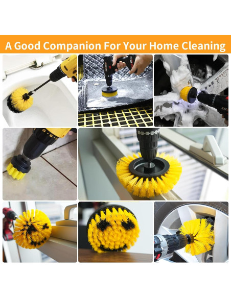 Juego de 7 Accesorios de Limpieza para Taladro ETOUPA