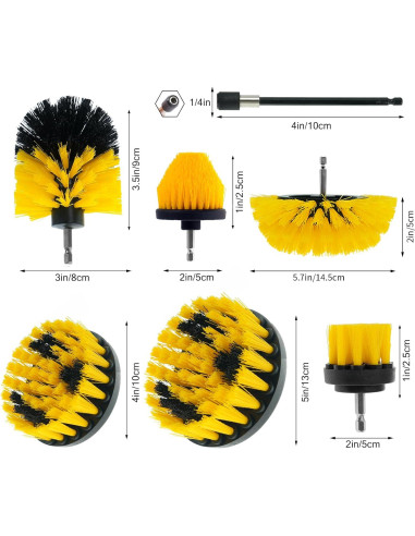 Juego de 7 Accesorios de Limpieza para Taladro ETOUPA