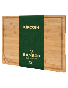 Tabla de Cortar de Bambú Kikcoin Extra Grande 43.9x30.5cm