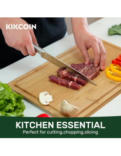 Tabla de Cortar de Bambú Kikcoin Extra Grande 43.9x30.5cm 2