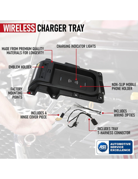 Bandeja de Carga Inalámbrica Toyota Tundra 2014-2021 15W