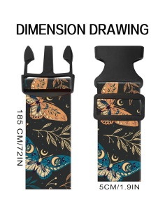 Correas de Equipaje Ajustables ASJHFDIR Mariposa Boho 1 Unidad 2