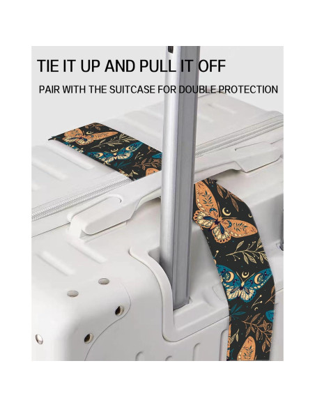 Correas de Equipaje Ajustables ASJHFDIR Mariposa Boho 1 Unidad