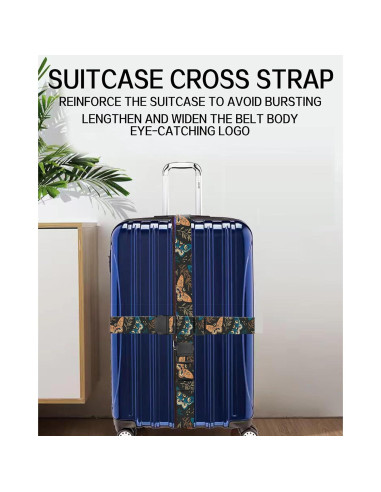 Correas de Equipaje Ajustables ASJHFDIR Mariposa Boho 1 Unidad