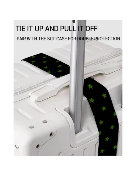 Correas de Equipaje Ajustables ASJHFDIR Estrellas Verdes Negras