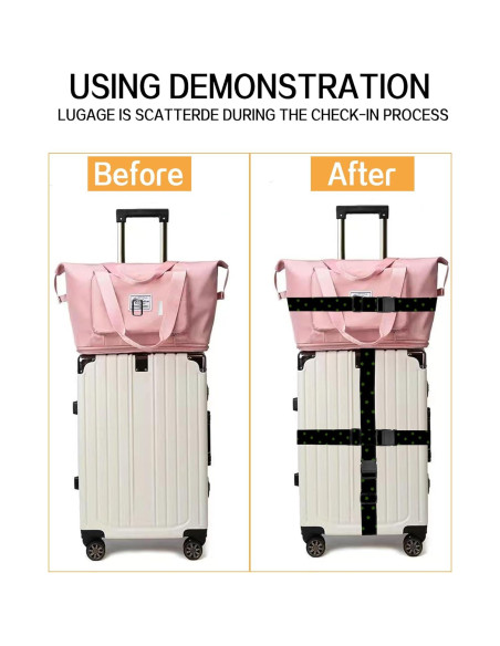 Correas de Equipaje Ajustables ASJHFDIR Estrellas Verdes Negras