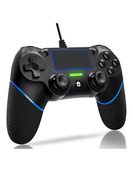 Controlador con cable DIANVEN para PS4 y PC - Negro