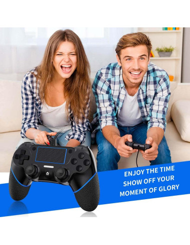 Controlador con cable DIANVEN para PS4 y PC - Negro