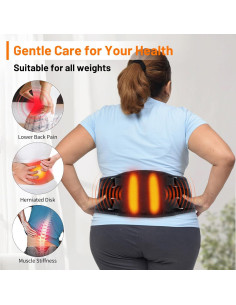 Almohadilla Térmica Inalámbrica Torktak con Masajeador 110x20cm 2