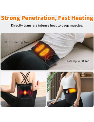 Almohadilla Térmica Inalámbrica Torktak con Masajeador 110x20cm