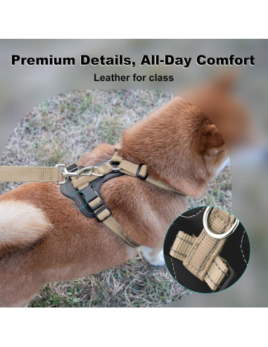 Arnés Ajustable para Perros Plutus Pet Sin Tirones Beige S