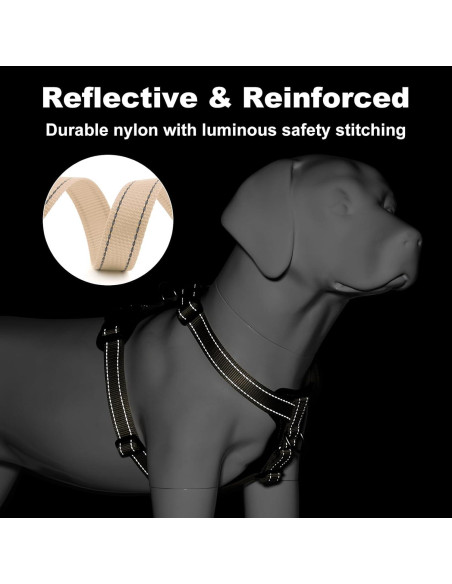 Arnés Ajustable para Perros Plutus Pet Sin Tirones Beige S