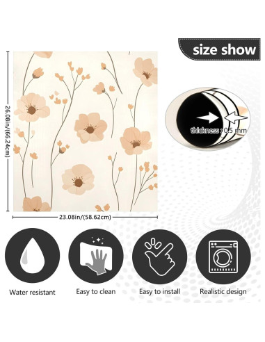 Cubierta Magnética para Lavavajillas GUIJI Flor Beige 58x66cm