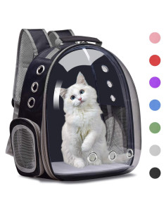 Mochila Transportadora para Mascotas Henkelion Negra 42x29x31cm