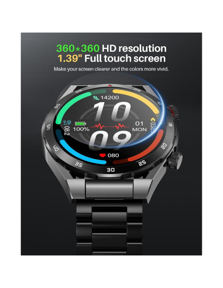 Reloj Inteligente EarlySincere T80 para Hombres - Monitoreo Salud Reloj Inteligente EarlySincere T80 para Hombres - Monitoreo Salud