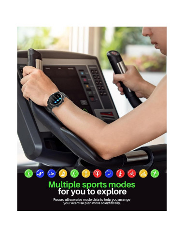 Reloj Inteligente EarlySincere T80 para Hombres - Monitoreo Salud