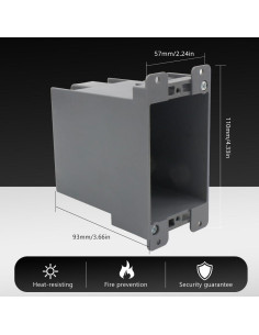 Caja de Salida Eléctrica 1 Gang MAKERELE PVC Certificada ETL 2