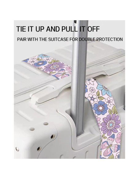 Correas de Equipaje Ajustables ASJHFDIR - Flores Coloridas