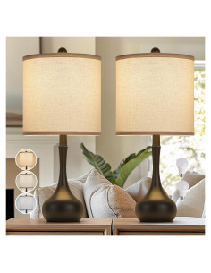 Lámpara de mesa moderna HELIJIA 3 temperaturas 58cm juego de 2