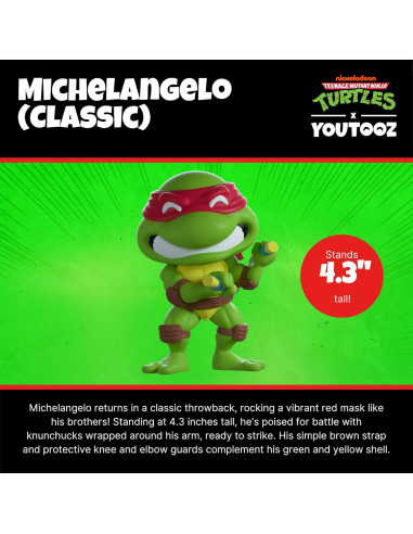 Figura de Vinilo Youtooz Michelangelo TMNT 8 cm Coleccionable