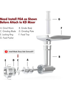Accesorio Picadora de Carne iVict para Mezcladores KitchenAid 2