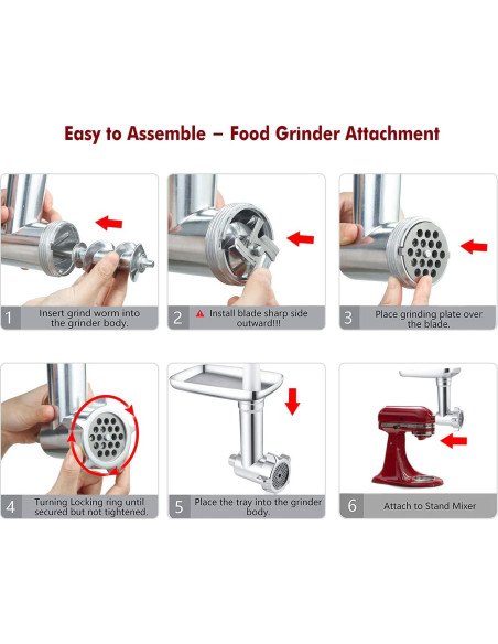 Accesorio Picadora de Carne iVict para Mezcladores KitchenAid