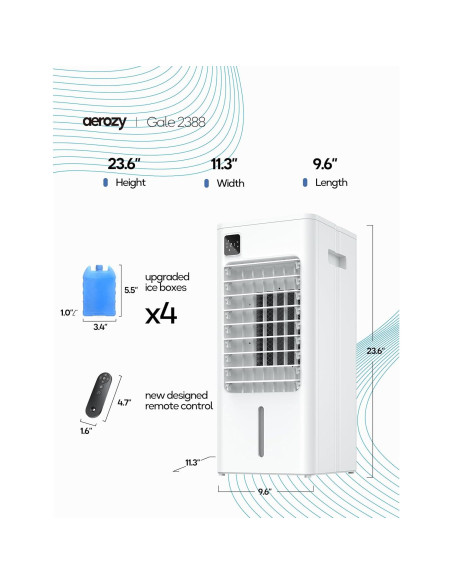 Acondicionador de Aire Portátil AEROZY BUMAI2388 3 en 1 65W